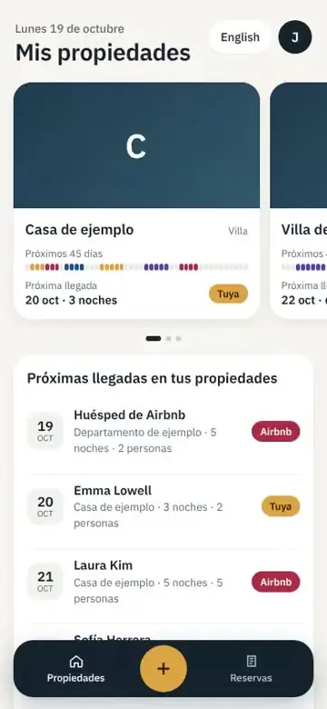 Aplicación de propietarios de OHOS con el calendario de la propiedad